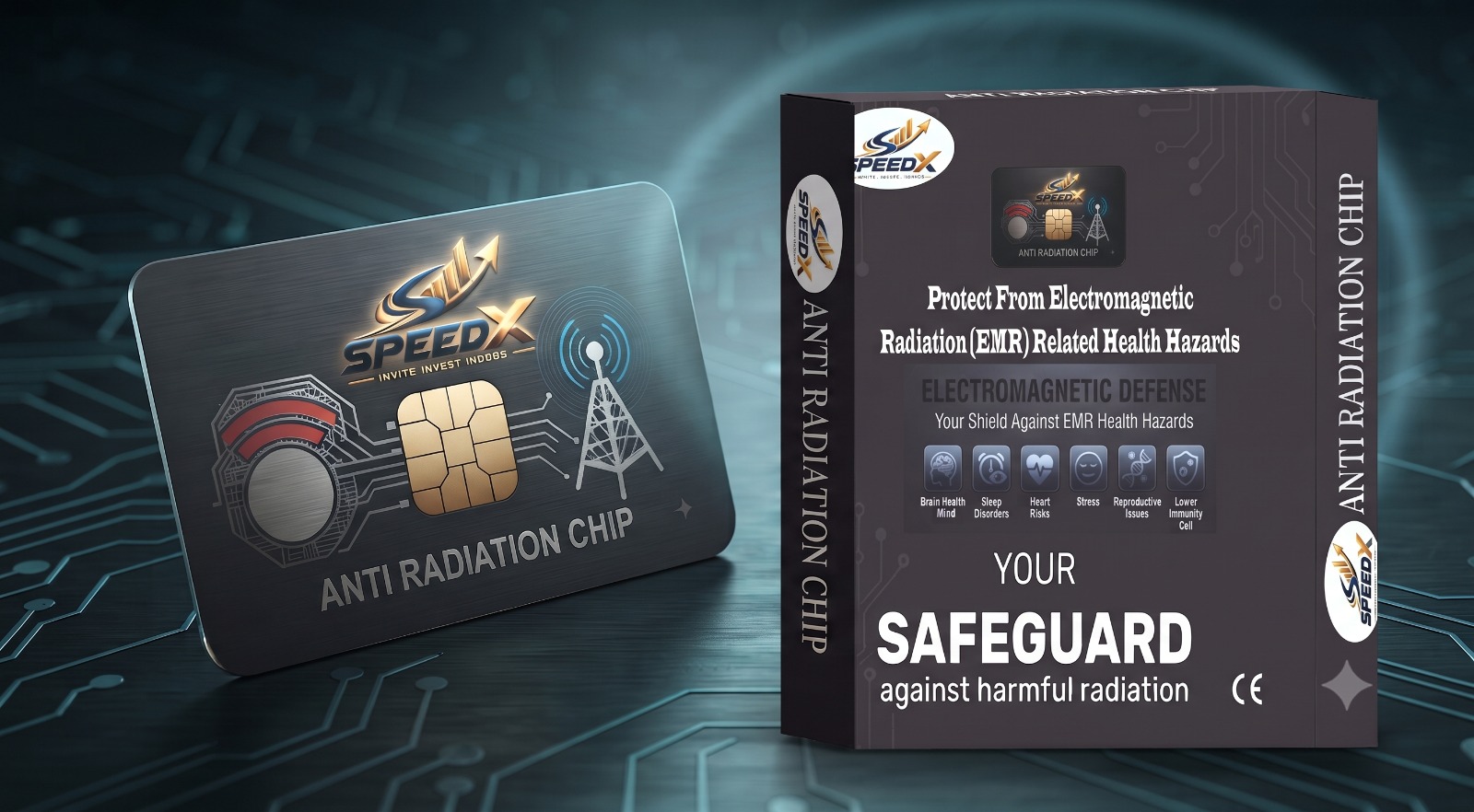 SpeedX Anti Radiation Chip with retail packaging